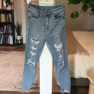 High Waisted Ripped Jeans